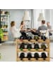 relaxdays Weinregal in Natur - (B)45 x (H)42,5 x (T)23,5 cm