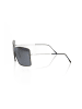 Frankie Morello Schwarz Metallic Faser Damen Sonnenbrille