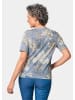 GOLDNER Kurzgröße:  Druckshirt mit Perlen in kitt / blau