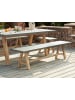 Beliani Gartenbank TONNARE in Grau/Braun - (W) 200 x (H) 45 x (L) 40 cm