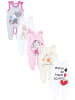 TupTam Unisex Baby Strampler mit Aufdruck 5er Set in rosa/weiß