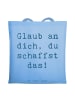 Mr. & Mrs. Panda Schultertasche Spruch Schulanfang Glaube mit Sp... in Sky Blue