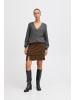 ICHI Strick-Cardigan langarm IHKAMARA Loose fit in Dark grey melange