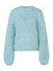 More & More kuschelig warmer Bouclé-Pullover in blue haze