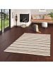 Pergamon Natur Teppich Wolle Rana  Streifen in Beige Braun