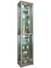 VCM  Holz Glas Stand Vitrine Sammelvitrine Kavisa XXL in Silber