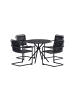 ebuy24 Gartenset Chios Schwarz 90 x 90 cm