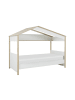 CALICOSY Bett MATIS in Weiß/Holz - (W) 212  x (H) 165  x (L) 103  cm