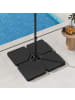 COSTWAY Sonnenschirmständer 4-teilig 60 Liter / 84 kg befüllbar in Schwarz