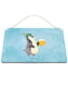 Mr. & Mrs. Panda Schild Pinguin Bier ohne Spruch in Eisblau