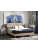 Beliani Doppelbett BORDEAUX in Beige/Braun - (W) 169 x (H) 106 x (L) 221 cm