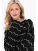 Usha Women Sweater in black offwhite