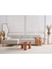 Beliani Ecksofa SOSJO in Beige/Braun - (W) 251 x (H) 74 x (L) 132 cm rechtsseitig