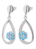 Adeliás Damen Ohrringe – Ohrhänger aus 925 Silber mit Zirkonia in silber