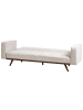 Beliani Schlafsofa HJULBY in Beige/Braun - (W) 220 x (H) 90 x (L) 82 cm