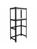 relaxdays Waschmaschinenregal in Schwarz - (B)70 x (H)150 x (T)40 cm