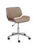 Beliani Bürostuhl TOTOWA in Beige/Braun/Silber - (W) 54 x (H) 77 x (L) 39 cm