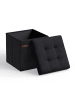 SONGMICS Sitzbank Minota in Schwarz - (B)38 x (H)38 x (T)38 cm