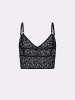 Erlich Textil  ICONIC LACE BRALETTE TOP in schatten schwarz