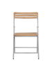 home24 Klappbarer Gartenstuhl Softline 2er-Set in Silber / Braun