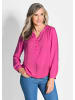 GOLDNER Elegante Viskosebluse mit V-Ausschnitt in pink