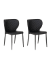 ebuy24 Esszimmerstuhl Pisa Schwarz 2er Set
