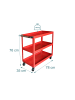 relaxdays Werkstattwagen in Rot - (B)78 x (H)76 x (T)35 cm