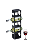 relaxdays Weinregal in Schwarz - (B)14 x (H)53 x (T)12 cm
