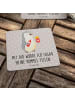 Mr. & Mrs. Panda Tischuntersetzer Pinguin Pommes mit Spruch in Grau Pastell