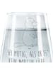 Mr. & Mrs. Panda Trinkglas Schnabeltier Mut mit Spruch in Transparent