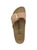 Birkenstock Pantolette Madrid Big Buckle Nubukleder schmal in rosa