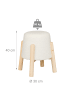 relaxdays Sitzhocker in Weiß/ Natur - (H)40 x Ø30 cm