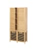 MCW Badezimmerschrank N83, Natur, Korb anthrazit
