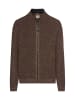 Camel Active Strickjacke aus einem soften Baumwollmix in Dunkelbraun