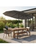 SONGMICS Sonnenschirm Sheld in Dunkelgrau - (B)200 x (H)223 x (T)384.5 cm