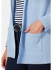 GOLDNER Kurzgröße:  Eleganter, offener Merino-Cardigan in hellblau
