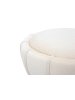 Mauro Ferretti Beigefarbener, gepolsterter Pouf aus Stoff, Ø 40 x 44 cm