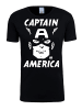 Logoshirt T-Sirt Captain America - Portrait in schwarz