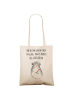 Mr. & Mrs. Panda Stofftasche Chinchilla Blume mit Spruch in Creme