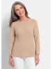 GOLDNER Tunikapullover in A-Linie in beige