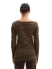 Marc O'Polo Gestreiftes Longsleeve regular in Dark Brown