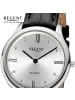 Regent Armbanduhr-Analog schwarz mittel (ca. 33mm) Regent Lederarmband