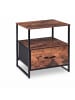 relaxdays 2 x Nachttisch in Schwarz/ Braun - (B)45 x (H)50 x (T)42,5 cm