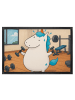 Mr. & Mrs. Panda Schmutzmatte Einhorn Fitness Design ohne Spruch in Weiß