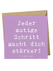 Mr. & Mrs. Panda Grußkarte Spruch Angst überwinden mit Spruch in Lavendeltraum