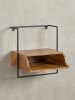 KADIMA DESIGN Wandkonsole, Mango-Holz, Industrial-Stil, 44x45x35cm, Boxspringbetten