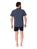 NORMANN kurzarm Schlafanzug Shorty Pyjama print - 77242 in navy