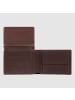 Piquadro Carl Geldbörse RFID Schutz Leder 12.5 cm in dark brown