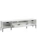 Beliani TV-Möbel LEDUC in Weiß/Schwarz - (W) 200 x (H) 52 x (L) 40 cm
