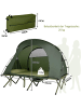 COSTWAY 4in1 Campingzelt für 1-2 Personen in Grün